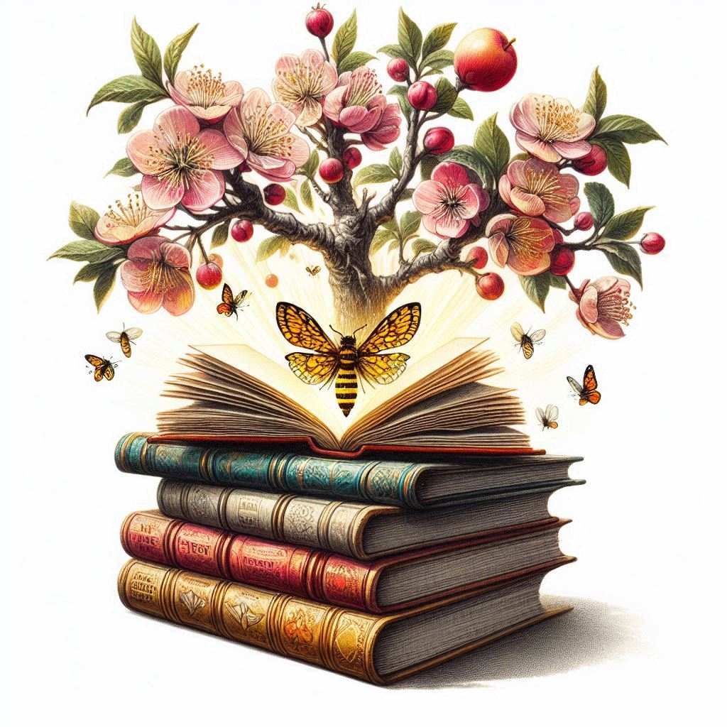 Frühlingserwachen der Bücher (c) M.Thomas KI